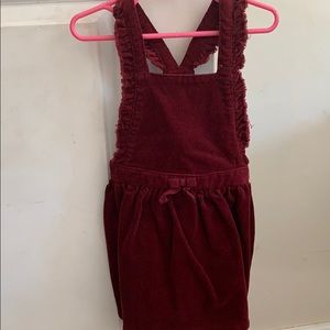 Corduroy jumper and shirt set